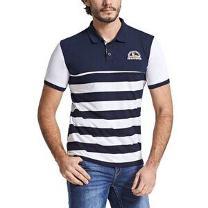 Fredd Marshall Mens Polo Shirt Size L Yachting Club Marine Nautical Sail Boat